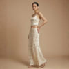 Elegant Polka Dot Silk Two-Piece Set - AM06