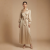 LUXURY SILK WAIST-TIE DRESS