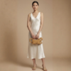 ELEGANT SATIN MIDI DRESS